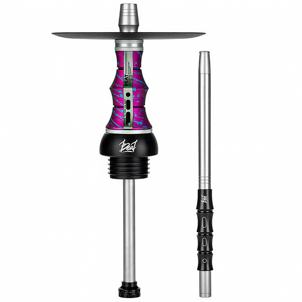 Кальян Alpha Hookah Beat Splash Sleepy прозрачная колба (Розовый,Синий, 40 см) в Самаре