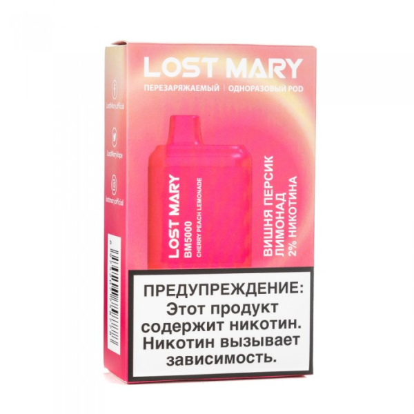 Lost Mary Cherry Peach Lemonade Вишня персик лимонад, 5000 тяг в Самаре