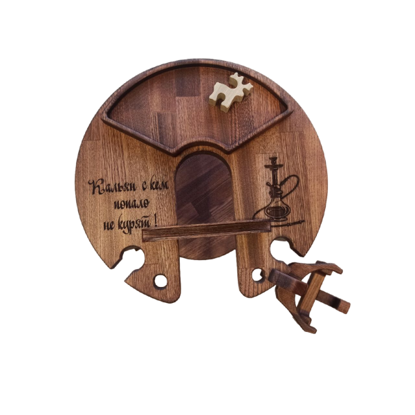 ХукаСтол Люкс (Кальян с прохожими не курят) (Коричневый, Бук) для кальяна в Самаре