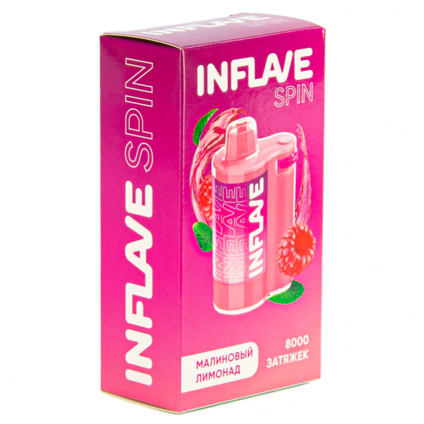 INFLAVE SPIN Малиновый лимонад (8000 затяжек) в Самаре