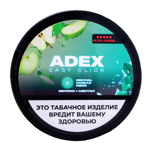 Жевательный табак ADEX Strong Яблоко Ментол 9 грамм в Самаре
