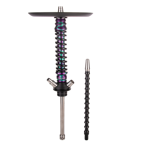 Кальян Mamay Customs Coilover Mini  Фиолетово Бирюзовый Сплеш Чёрный в Самаре