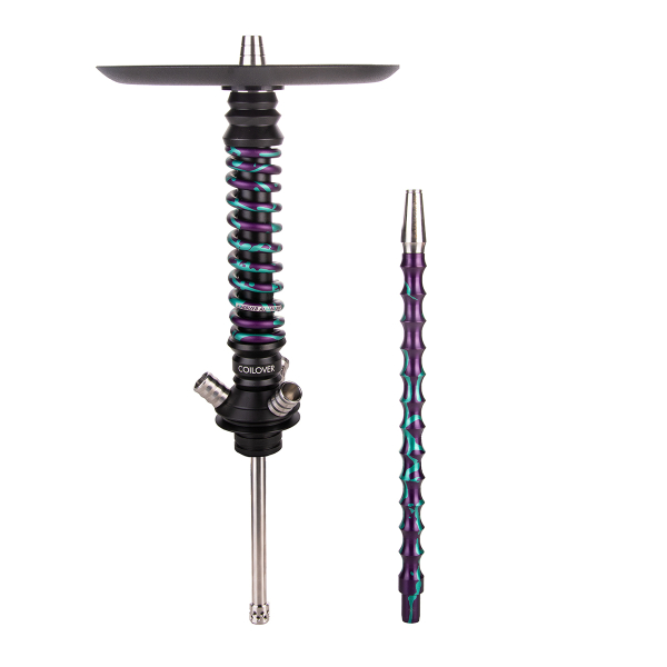 Кальян Mamay Customs Coilover Mini  Чёрный Фиолетовый/бирюзовый Сплеш в Самаре